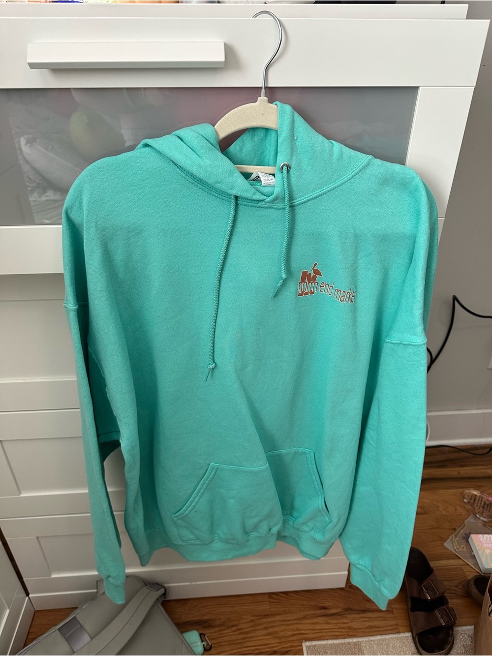 Jerzees Mint Aqua Hoodie with Kangaroo Pocket